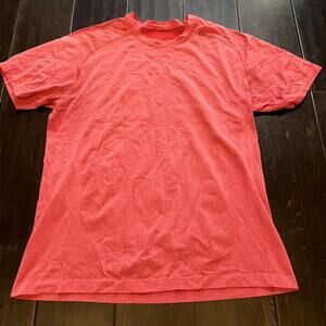 Lululemon Metal Vent Tech Short Sleeve Heathered Red Mens Size L
